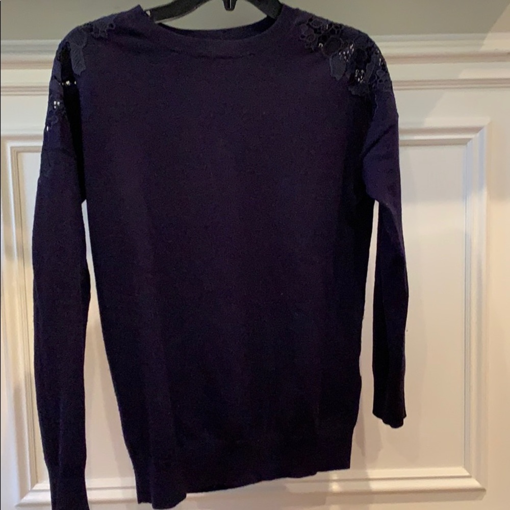 Reiss navy cut-out sweater